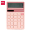 Deli NU Makine Llogaritese plastike 12 Digit roze