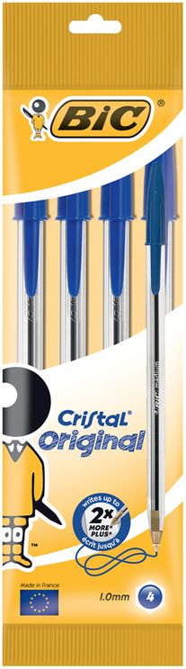 Stilolaps BIC Cristal Blu (4 cope)