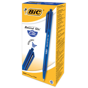 Stilolaps BIC Round Stic Click Blu