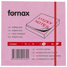 Letra post-it 75x75 Fornax roze neon (100 flete)