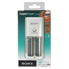 Karikues Sony + 2 bateri AA LR6 2500mAh