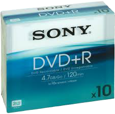DVD+R Sony 4.7GB 16x 120min (10 cope)