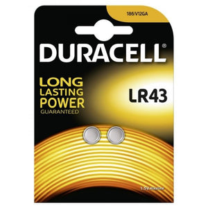 Bateri Alkaline LR 43 Duracell 1.5V 2cope