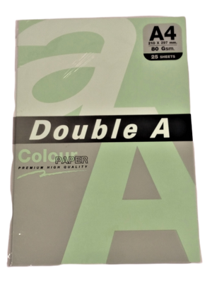 Leter Fotokopje A4 Double A jeshile e lehte 80gr (25 flete)