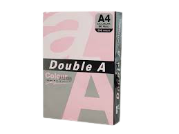 Leter Fotokopje A4 Double A Ngjyra roze 80gr (100 flete)