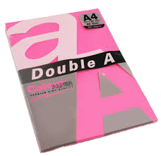 Leter Fotokopje A4 Double A roze neon 75gr (100 flete)